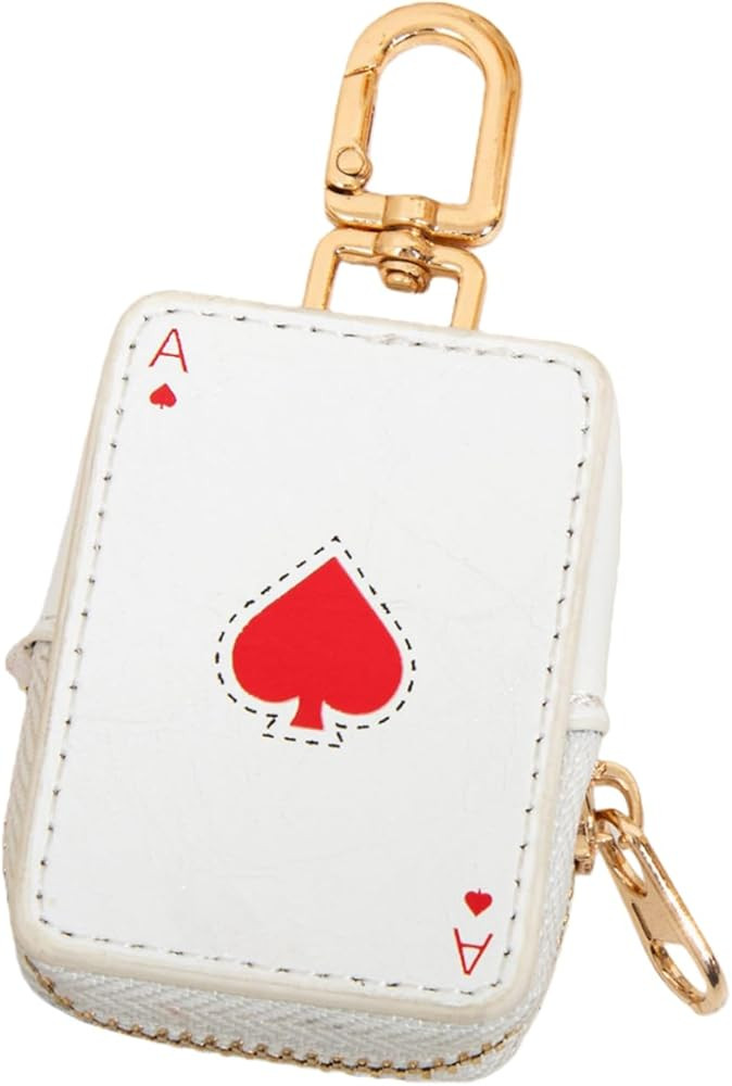 Mini Coin Purse Charm PU Leather Zipper Coin Pouch with Keychain Cute Small Bag for Women,B | Amazon (US)