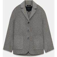 Zara - Wool Blend Blazer Zw Collection - Women - Gray - Women | Zara US