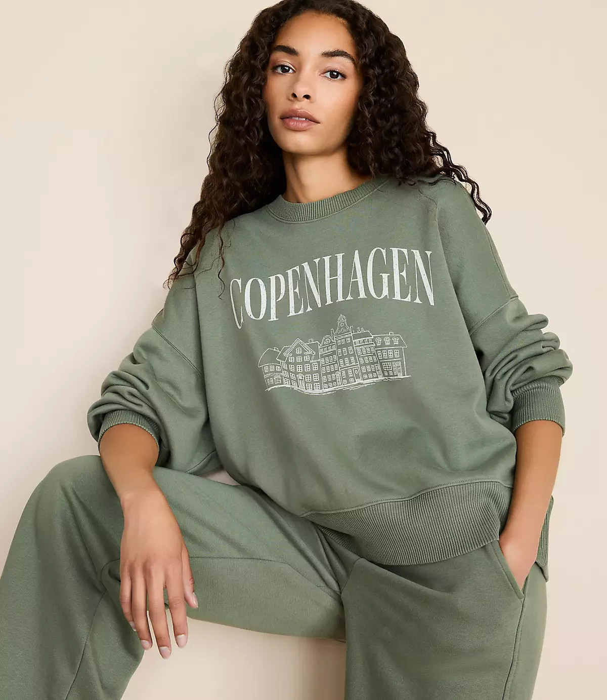 Lou & Grey Copenhagen Elite Fleece Sweatshirt | LOFT