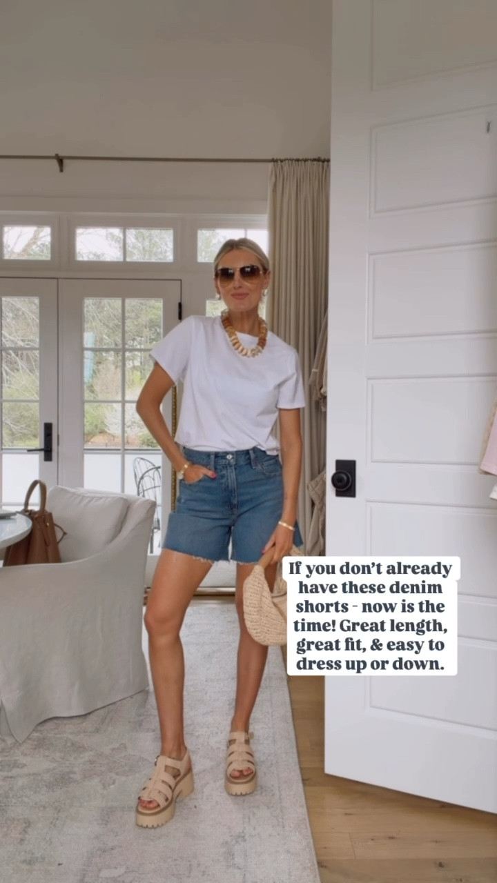You can never go wrong with a white tee & denim shorts in spring & summer! This is one of my favorite tees! Wearing M/27!

Loverly Grey, Abercrombie, white tee, spring outfit, denim shorts, closet staples 

#LTKSeasonal