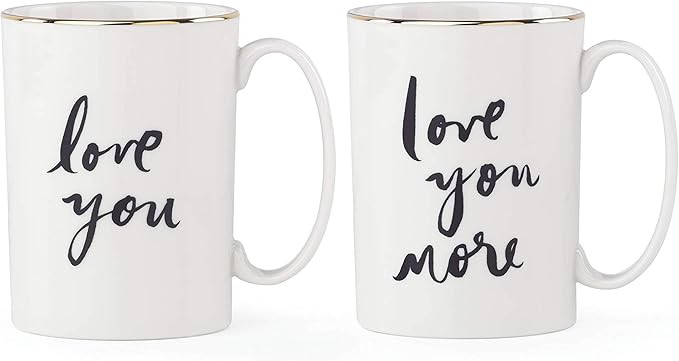 Kate Spade New York Bridal Party Love You More Mugs, 1.45 LB, White | Amazon (US)