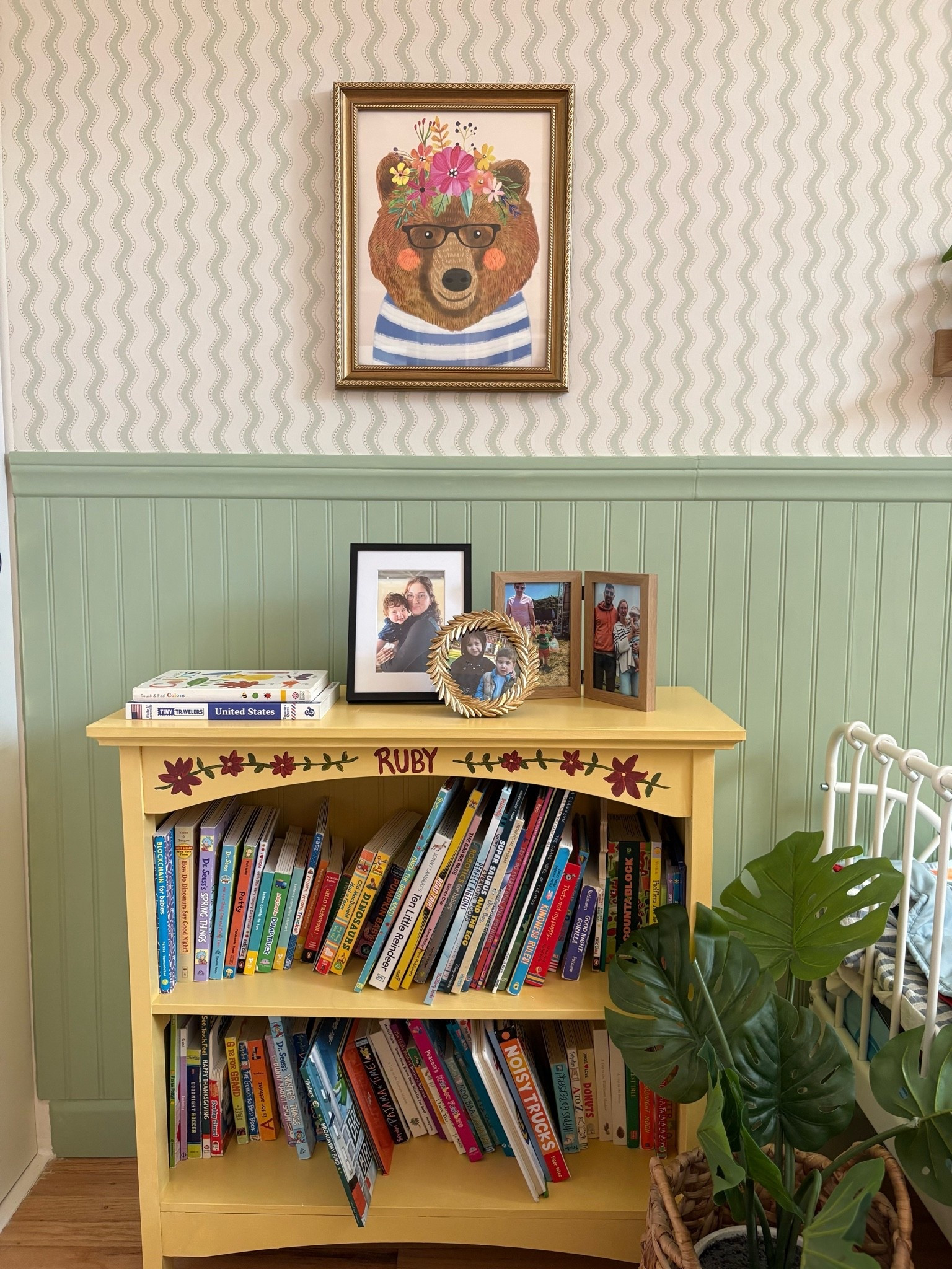 Customized this bookshelf with Farrow & Ball Yellow Ground ⭐️