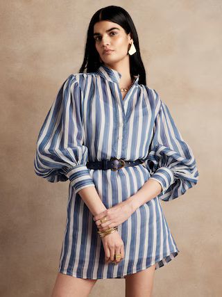 Ramie Popover Shirt Dress | Banana Republic (US)