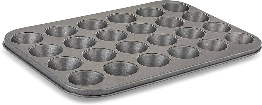 24 Cup Mini-Muffin Pan - Premium Non Stick Kitchen Cupcake Pan for Baking Mini Cupcakes, Small Mu... | Amazon (US)