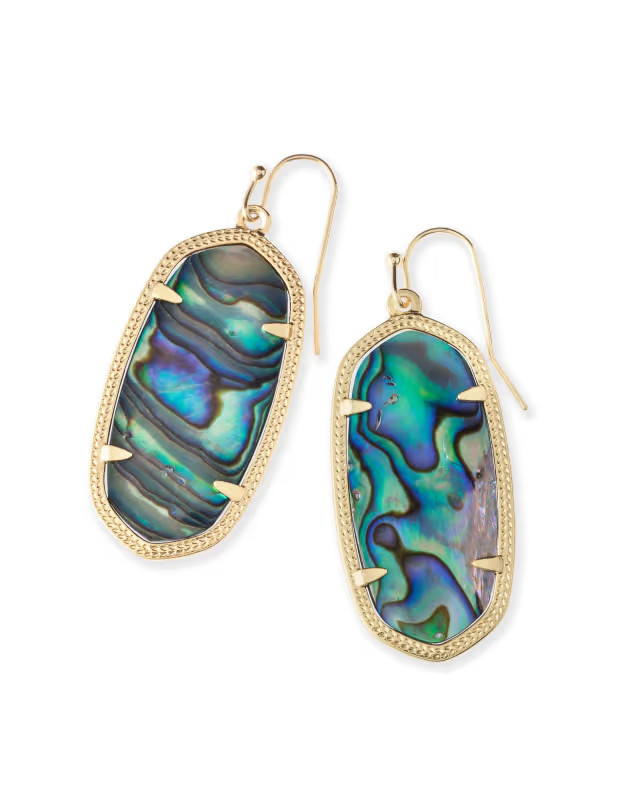 Elle Gold Drop Earrings in Abalone Shell | Kendra Scott