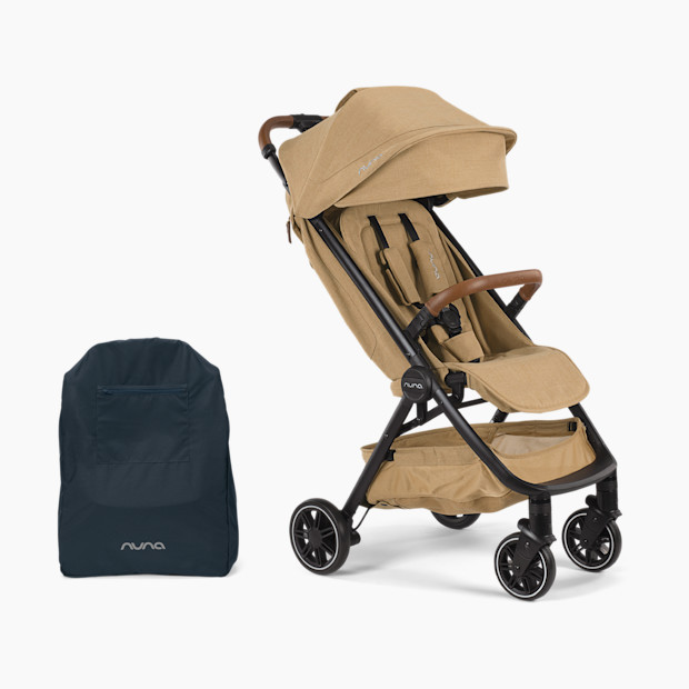 Nuna TRVL Easy Fold Compact Stroller & Carry Bag in Camel Size 32.5"" x 20.25"" x 44 | Babylist