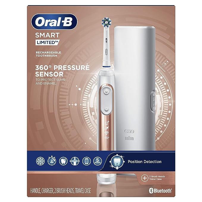 Oral-B Smart Limited Battery Power Electric Toothbrush, Rose Gold | Amazon (US)