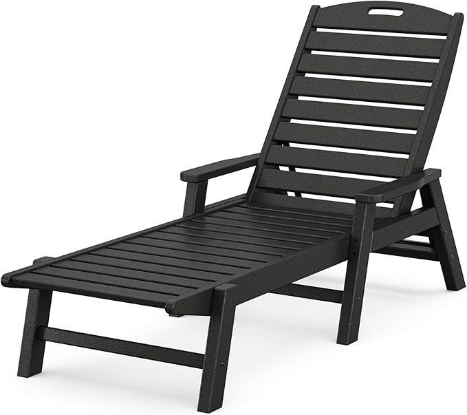 POLYWOOD NCC2280MA-P Nautical Arms Chaise, Black | Amazon (US)