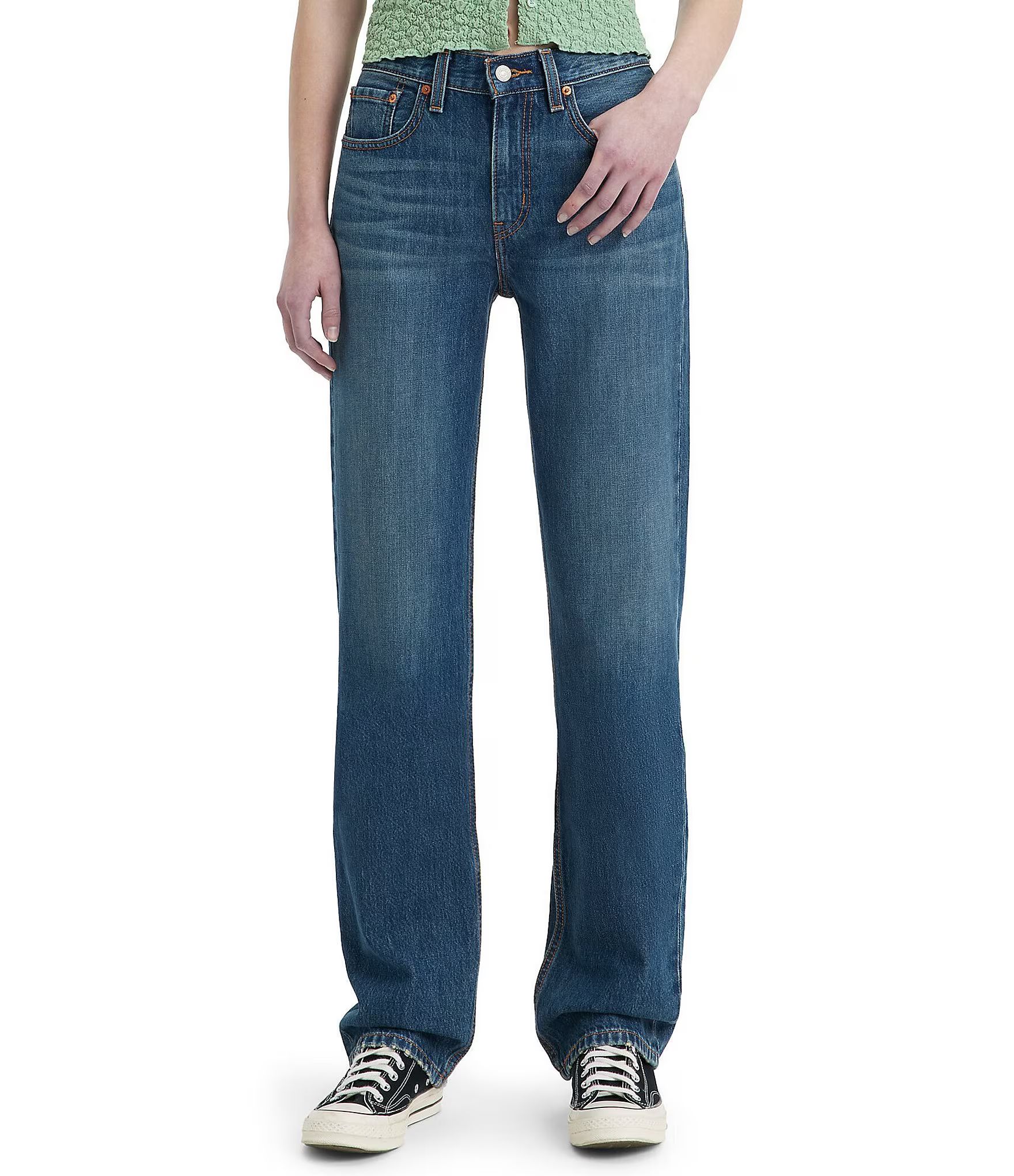 Levi's® Low Pro Mid Rise Straight Jeans | Dillard's