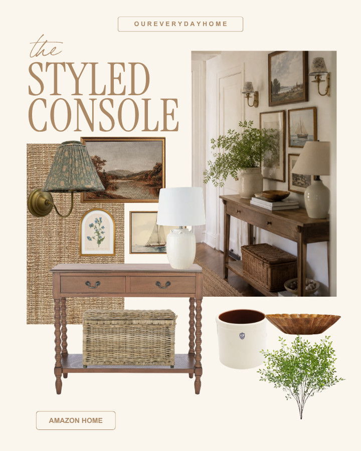 Console styling inspo! Amazon home, styled console table, home decor 

 #LTKSeasonal #LTKHome #LTKSaleAlert