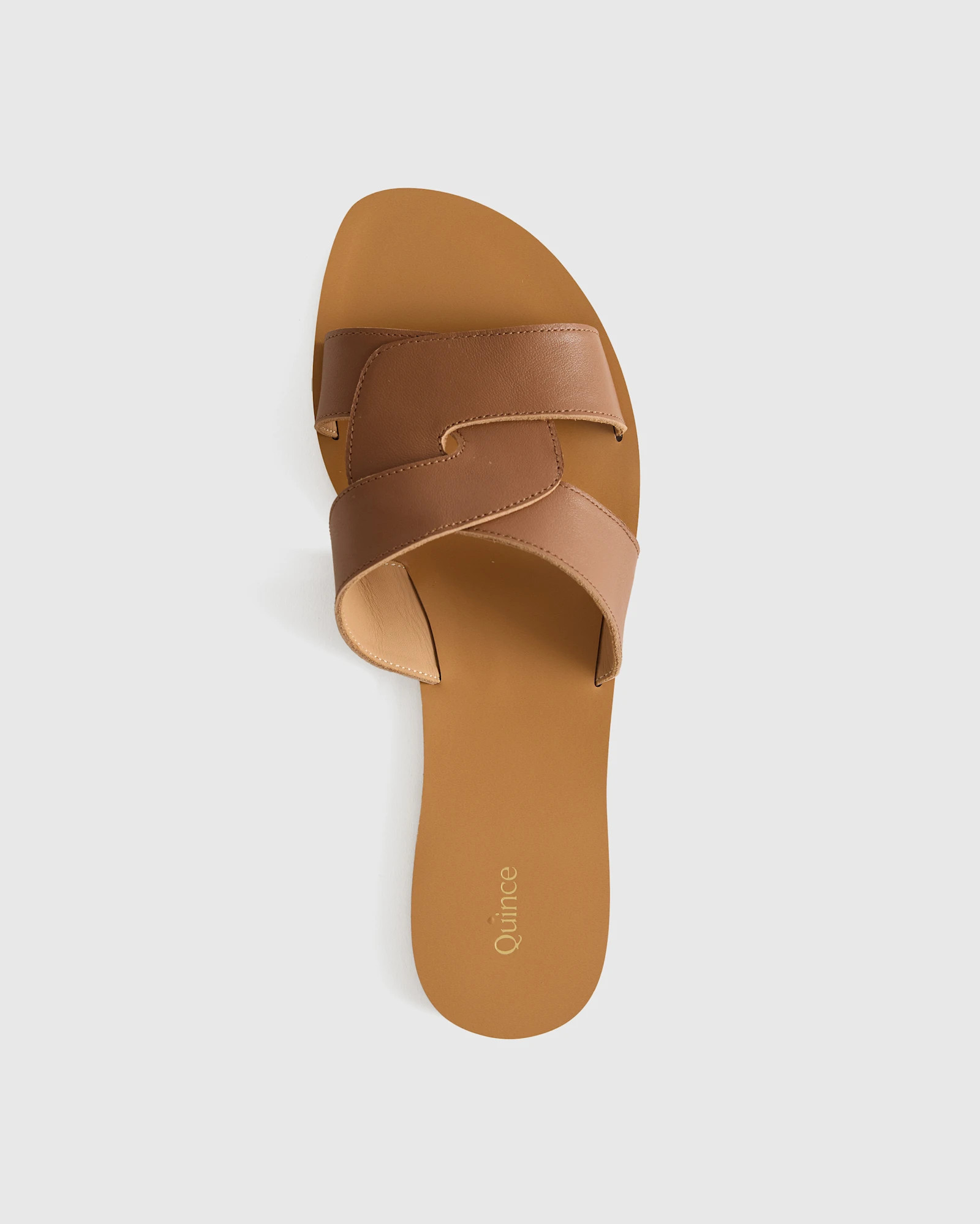 Italian Leather Cutout Slide Sandal | Quince