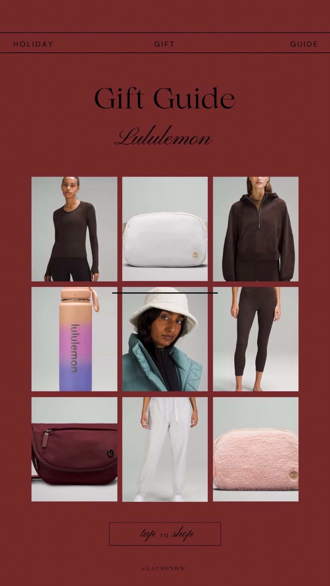 LULULEMON GIFT GUIDE 🎁

Lulu, gift guide, fitness, lounge, Christmas
 gifts for her

#LTKSeasonal #LTKHoliday #LTKGiftGuide