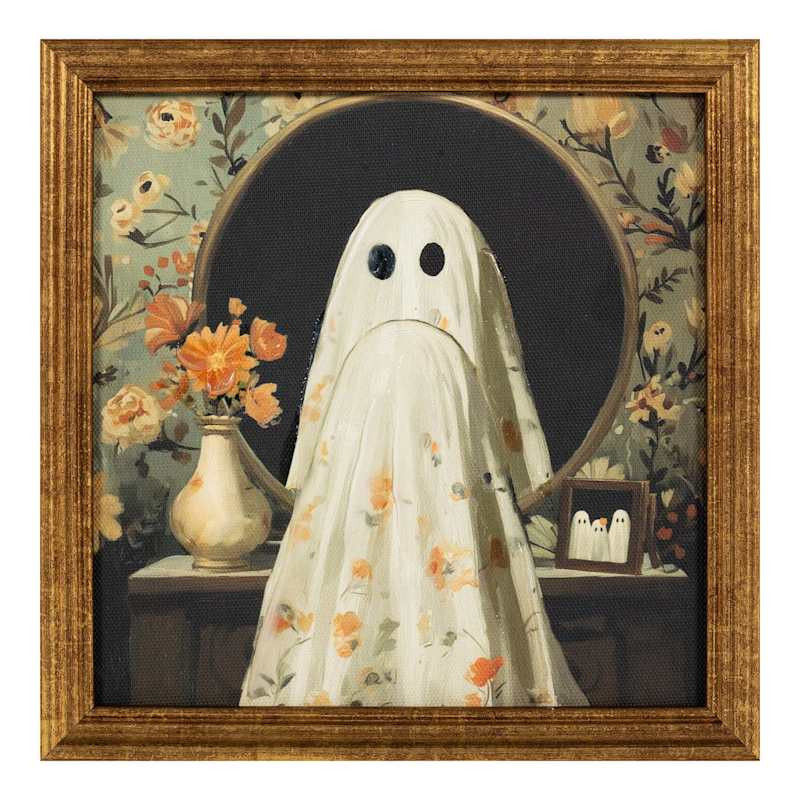 Mirror Ghost Painting Framed Canvas Wall Art, 8" | At Home