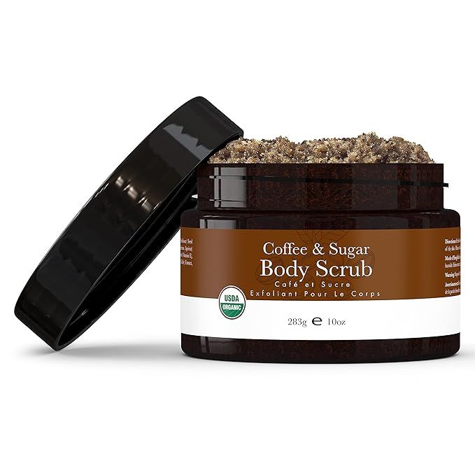 Organic Coffee Body Scrub - Sugar Scrub Hydrating Exfoliating Body Scrubs for Women & Men, Body E... | Amazon (US)
