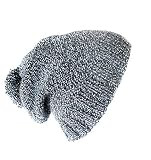 Mens hand knit wool beanie - Mens winter hat Christmas gift ideas for men Black and white beanie hat | Amazon (US)
