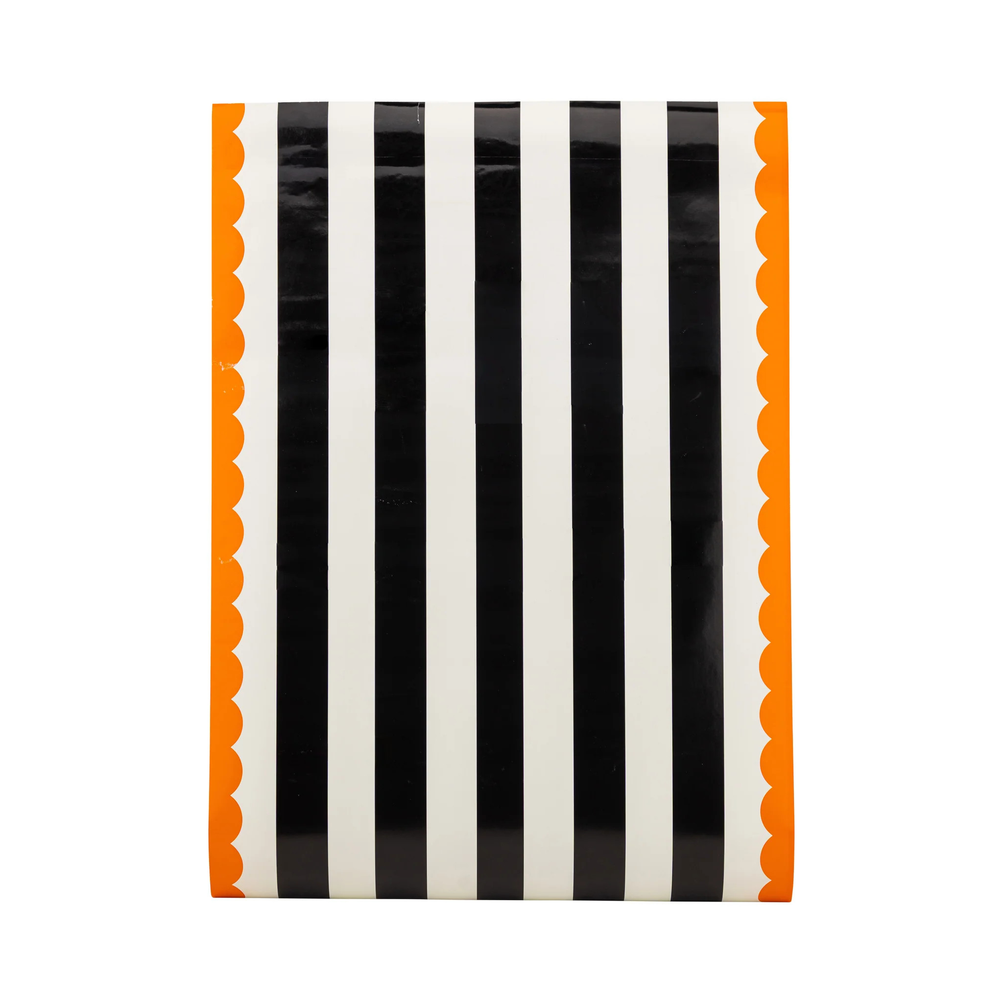 Orange and Black Striped Paper Table Runner | My Mind's Eye