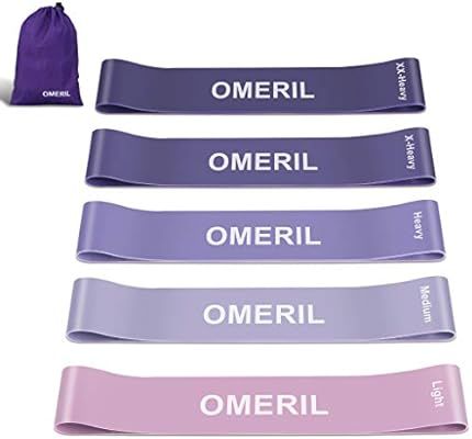OMERIL Resistance Bands [Set of 5], Skin-Friendly Exercise Loop Bands with 5 Resistance Levels Wo... | Amazon (US)