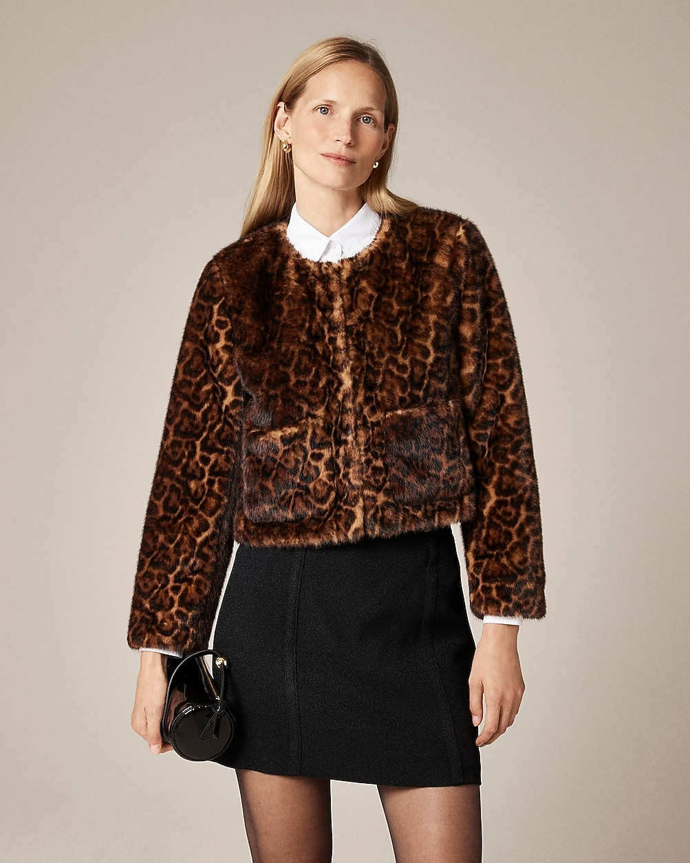 Faux-fur lady jacket in leopard print | J. Crew US