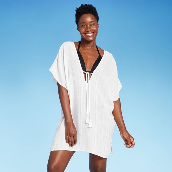 Women's Tie-Front Cover Up Tunic Dress - Kona Sol™ | Target