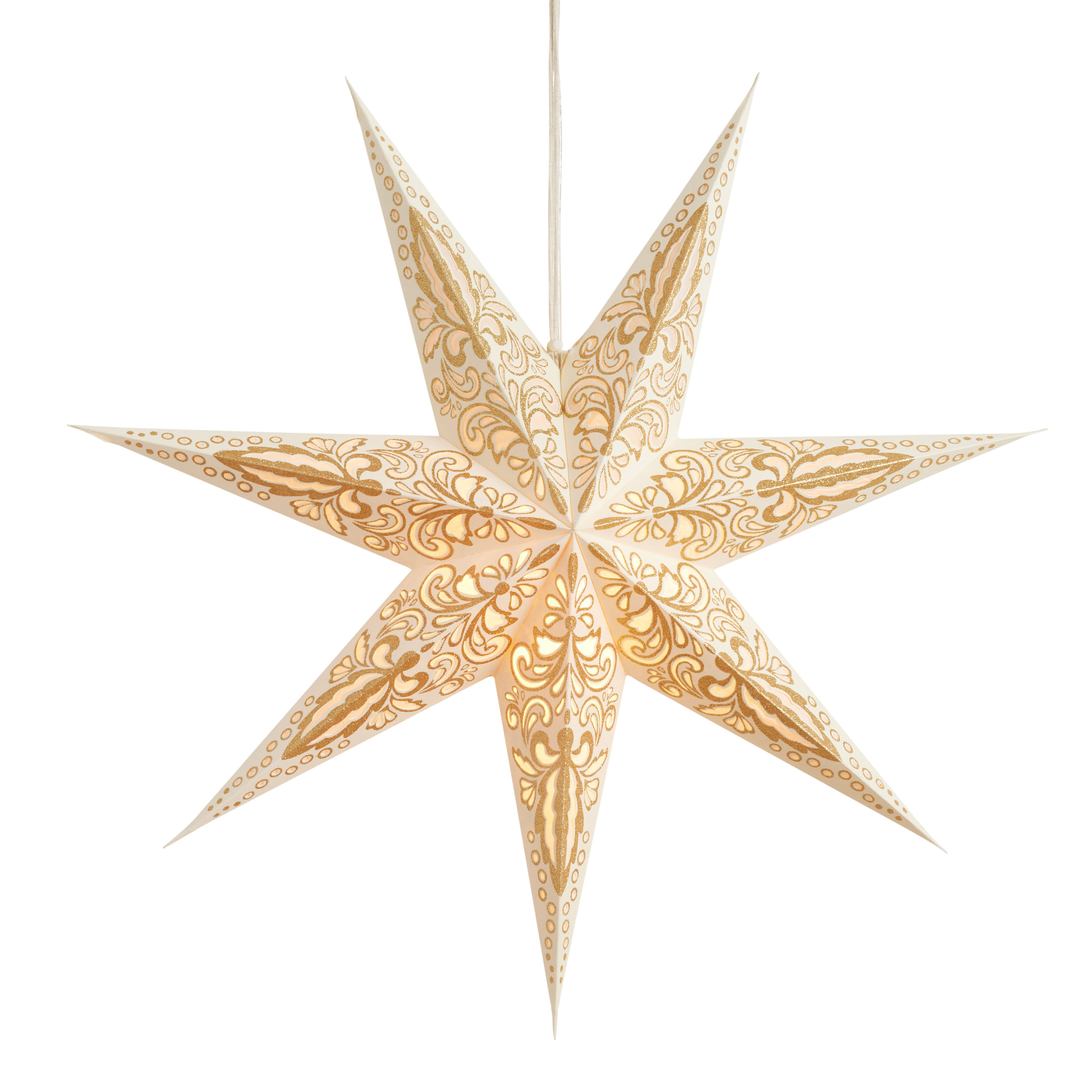 Metallic Paper Cutout Star Hanging Decor | World Market
