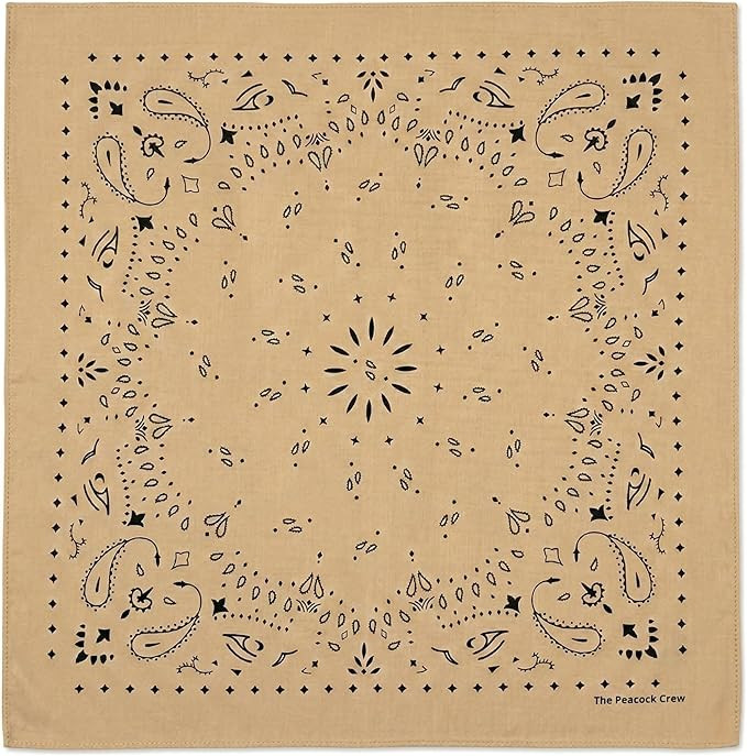 The Peacock Crew Oversized Paisley Bandanas 27x27 Inch – Extra Large Cotton Hankies – Big Wra... | Amazon (US)