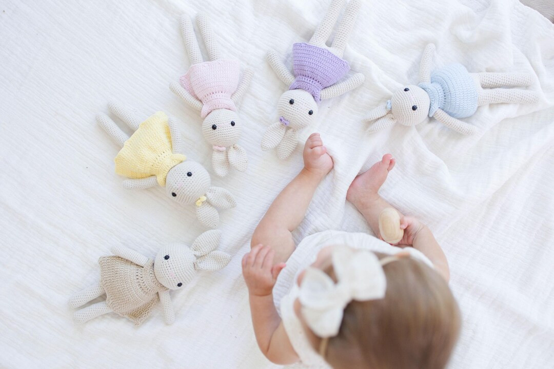 Crochet Bunny Doll: Handmade Cotton Easter Gift, Nursery Decor - Etsy | Etsy (US)