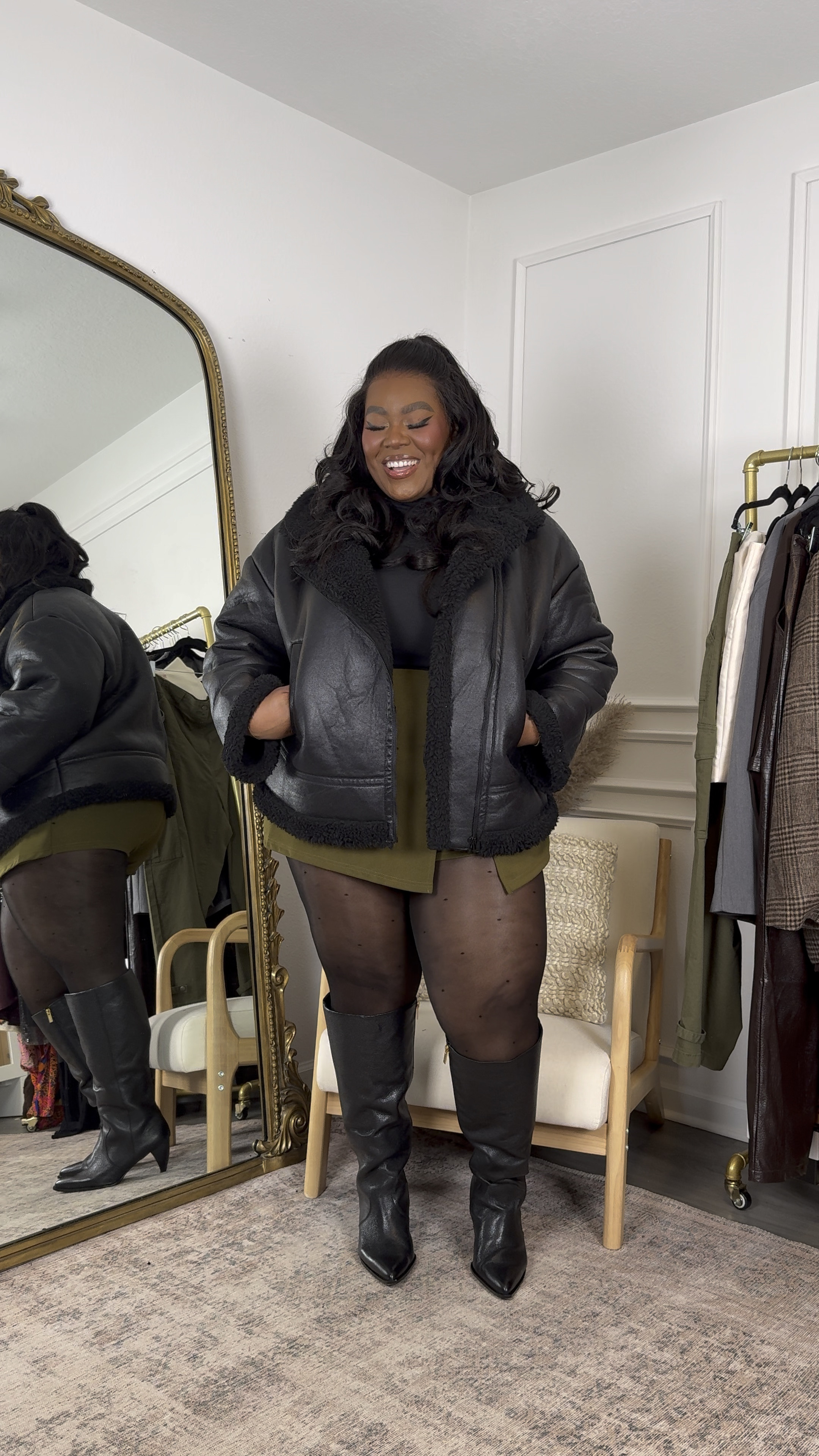 #WalmartPartner This Walmart haul is too good not to share right now! ♥️ 

Black Dress 2X — I should have gotten a size down.

Aviator Jacket 2X
Red Coat 3X — need a 2X
Blue Sweater Dress XL 
Skort 3X


@walmart #walmartfashion #walmartpartner @walmartfashion


#LTKPlusSize #LTKFindsUnder100 #LTKFindsUnder50