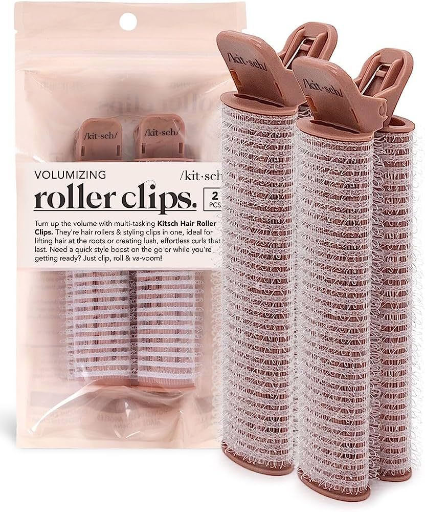 Kitsch Instant Volumizing Hair Clips for Women - Hair Roller Clips with Velcro Roller | Clip for ... | Amazon (US)