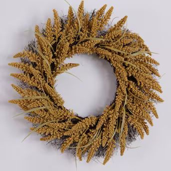 allen + roth 24-in Brown/Tan Indoor Artificial Wreath | Lowe's