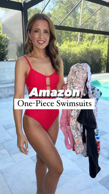 Amazon swimsuits. Amazon one piece swimsuits. Amazon bathing suits. Cutout swimsuits. Floral swimsuits. Amazon swim dress. Bachelorette party. Honeymoon. Wearing XS in each and small in the belted pink.

#LTKtravel #LTKwedding #LTKswim