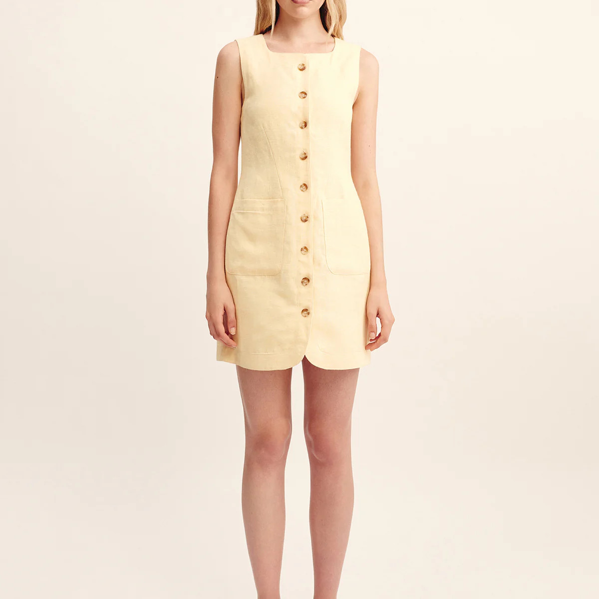 EMMA BUTTON DOWN DRESS - DUSTY CITRON | POSSE (Australia & New Zealand)