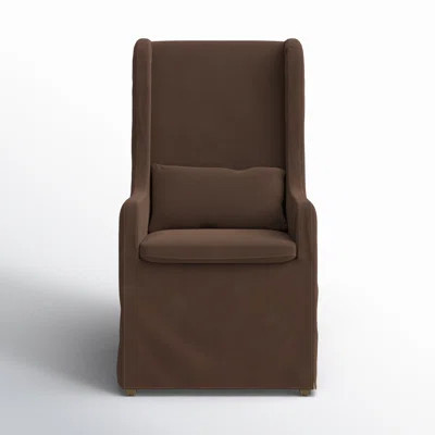 Burbury 25.25'' Wide Linen Slipcovered Wingback Chair | Wayfair North America
