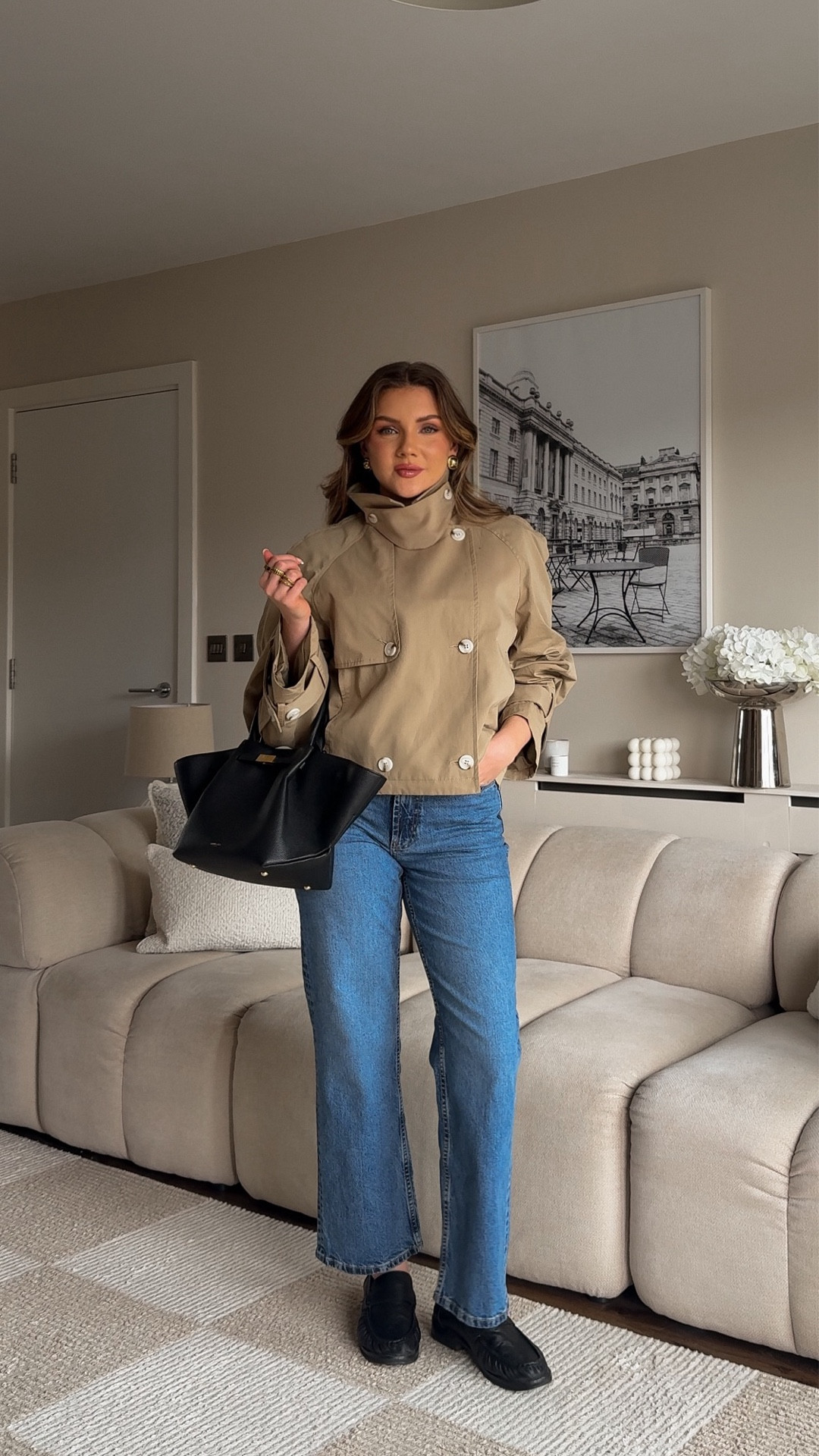 A simple spring outfit idea featuring this seasons most wanted piece: the cropped trench coat 🧥🤍

Cropped trench, trench coat, funnel neck jacket, funnel neck trench, easy spring outfit, straight leg jeans, DeMellier bag, white tshirt, cropped tshirt 

#LTKuk #LTKspring #LTKjeans