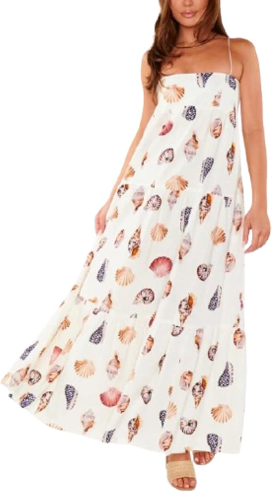 Summer Sundresses Maxi Boho Y2k Beach Dresses for Women 2025 Vacation Trendy Vintage Cute Going O... | Amazon (US)