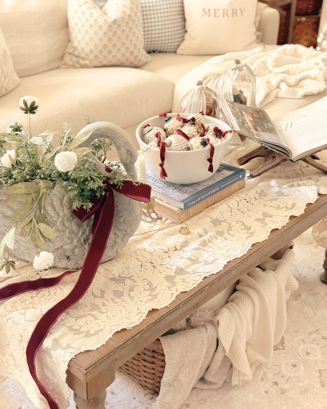 This swan planter is beautiful for the holidays! Perfect for a coffee table, entryway table or kitchen table! 

#LTKSeasonal #LTKHoliday #LTKHome