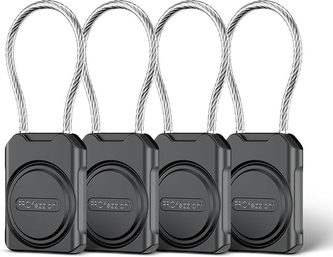 PROfezzion 4-Pack Secure Air Tag Holder with Metal Wire Cable for Luggage, IPX8 Waterproof Hard S... | Amazon (US)