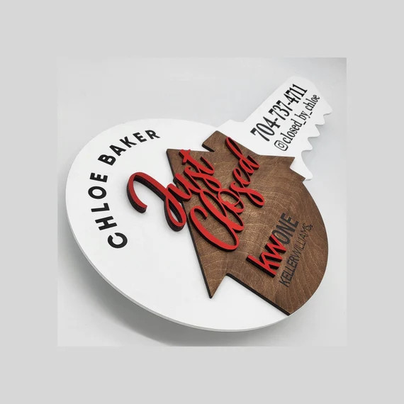 Just Closed Key Sign Realtor Closing Custom Sold Real Estate - Etsy | Etsy (US)