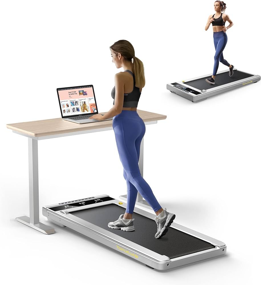 TOPUTURE Under Desk Treadmill, 2.25HP Walking Pad Treadmill with Large Led Display, App & Remote ... | Amazon (US)