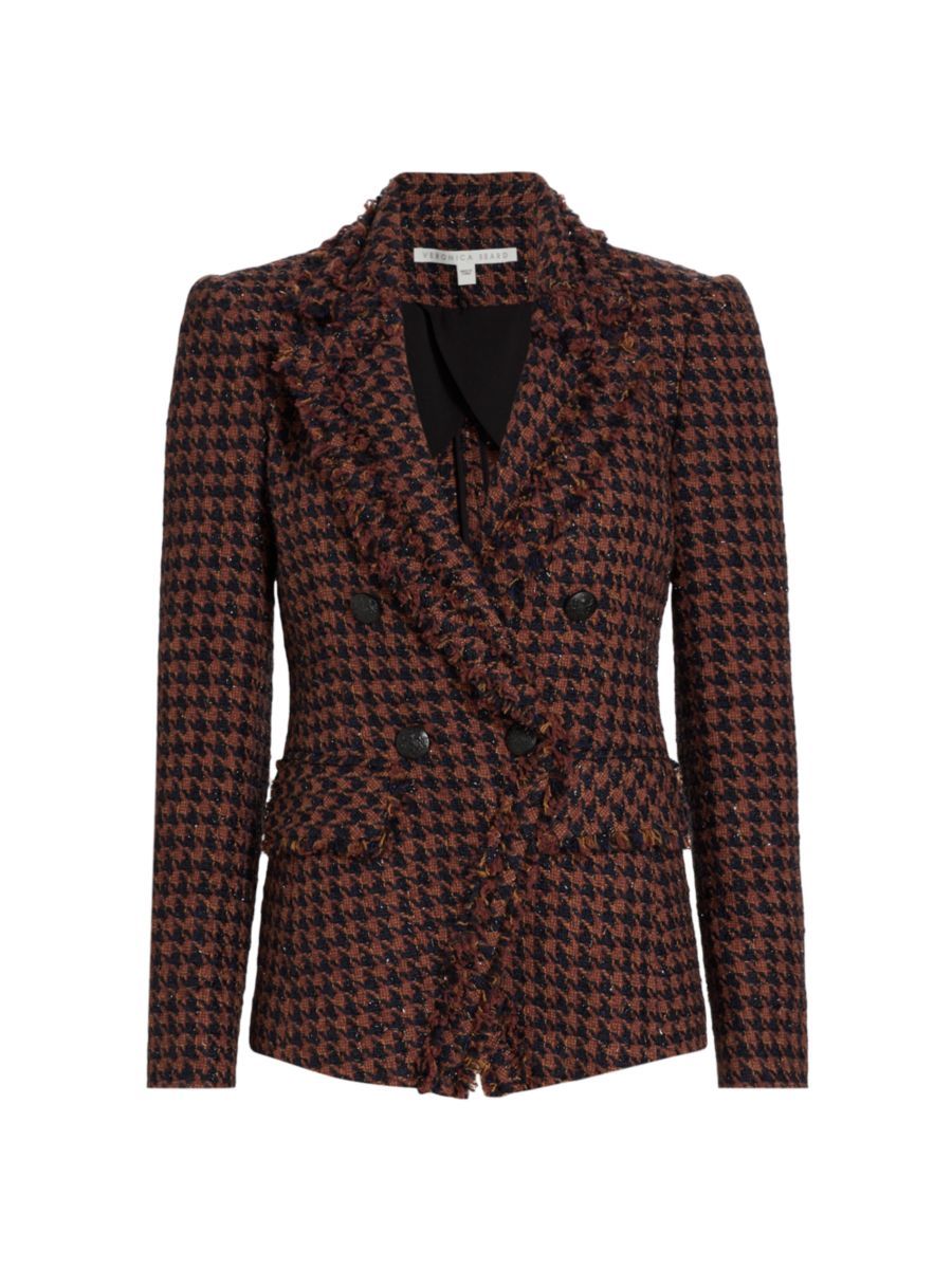 Veronica Beard Taja Dickey Tweed Houndstooth Jacket | Saks Fifth Avenue