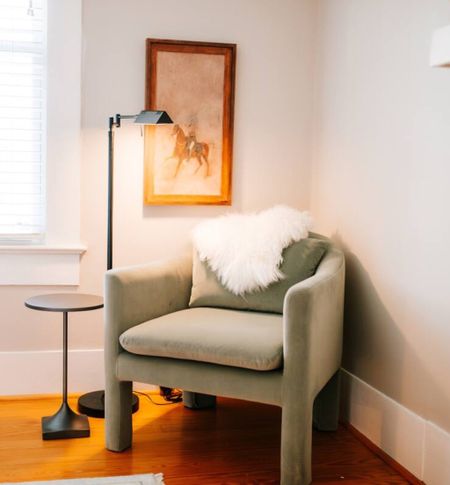 Cozy corner from one of my Airbnb properties!

target finds, faux rug, chair, green chair, floor lamp, wall decor, target home, Airbnb host 

#LTKSale #LTKhome