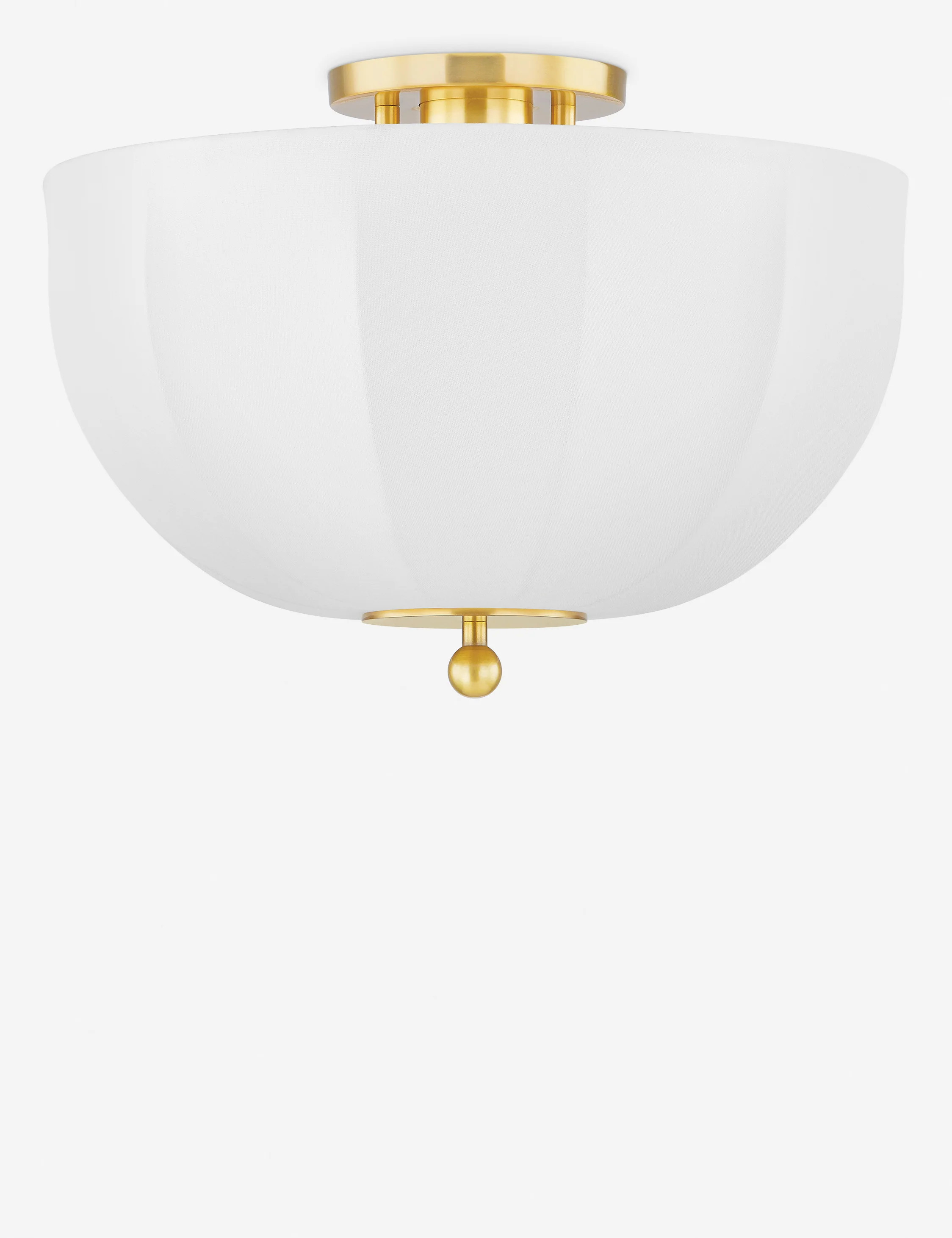 Harker Flush Mount Light, Brass, 13.5"Dia | Lulu and Georgia 