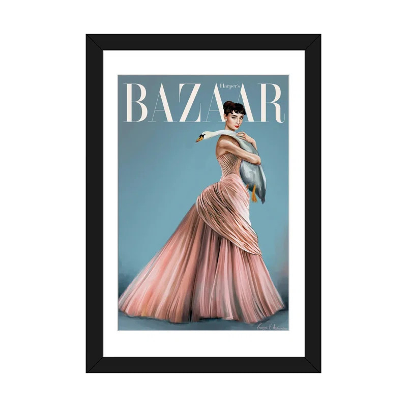 " Audrey Hepburn Harper's Bazaar Cover " by George V. Antoniou on Canvas | Wayfair North America