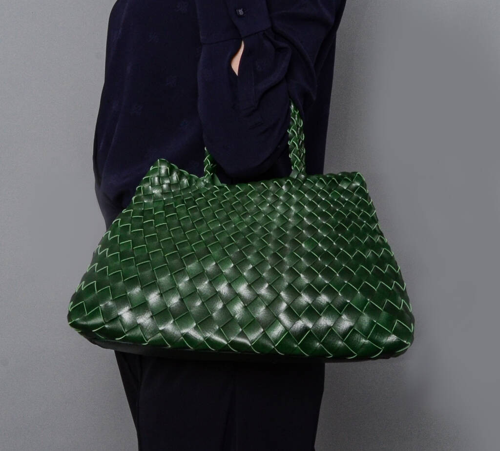 Hand Woven Top Handle Tote | Not On The High Street