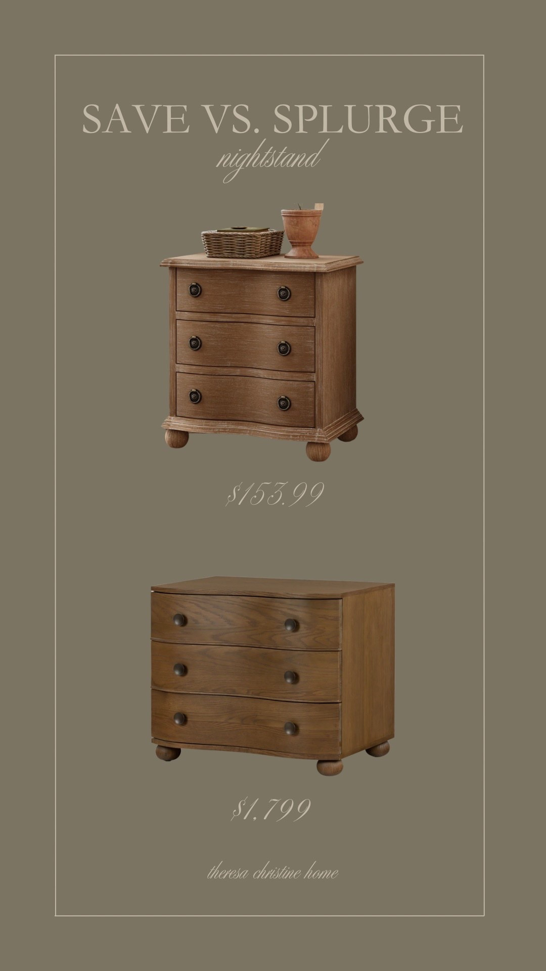 Save vs splurge curved front nightstand!

#LTKSeasonal #LTKHome