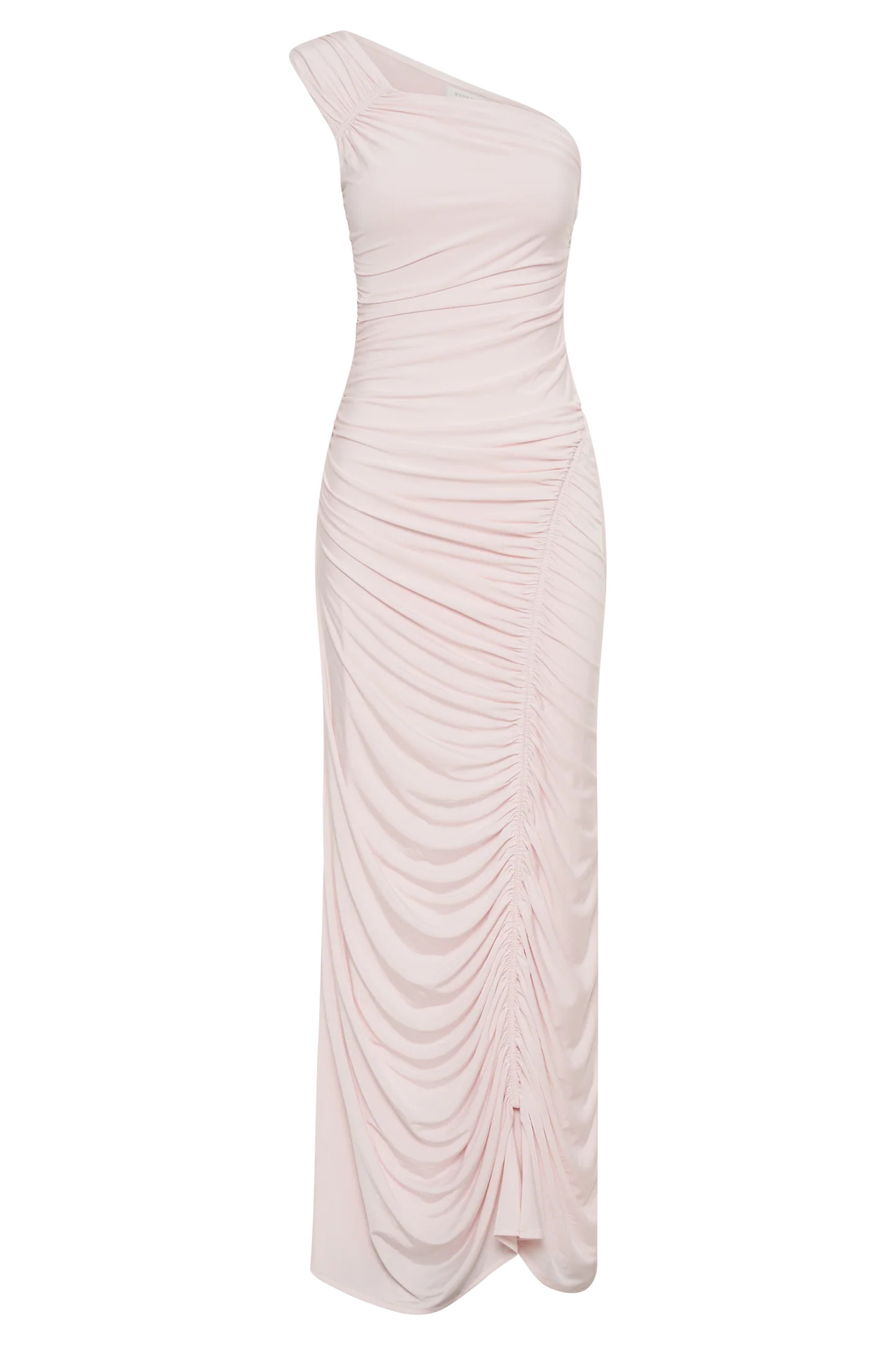Capri Gathered Slinky Maxi Dress - Powder Pink | Meshki (APAC)