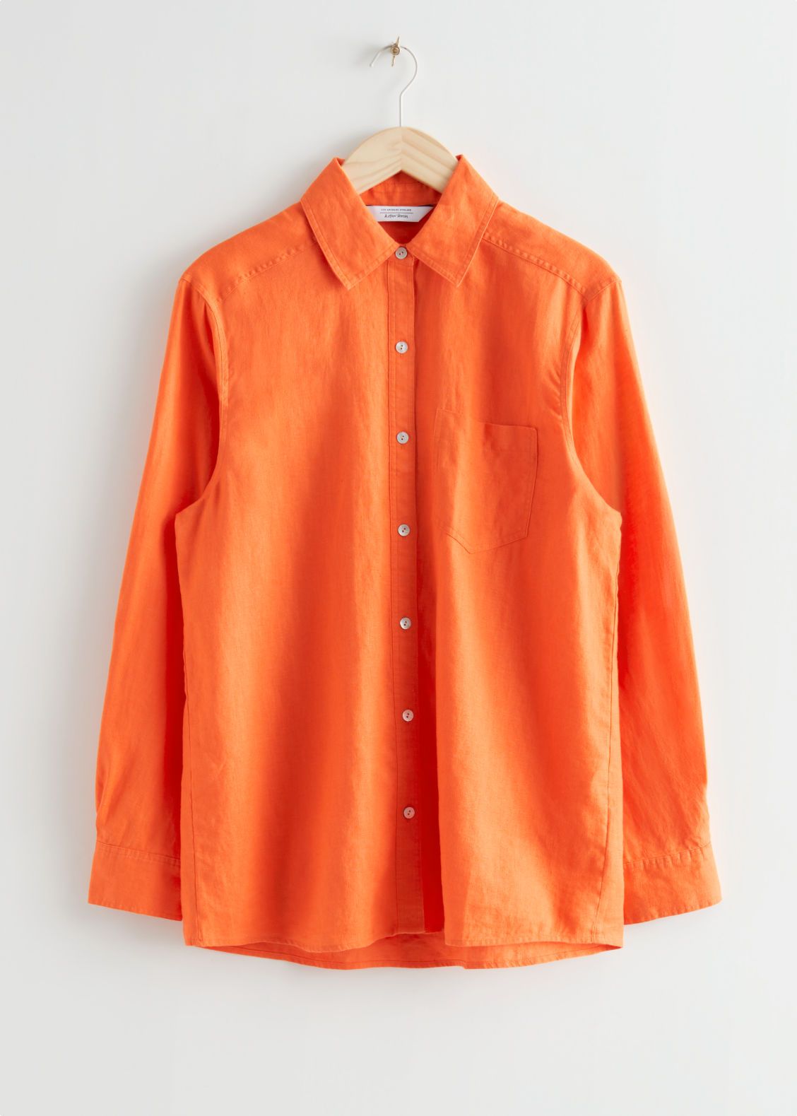 Oversized Patch Pocket Shirt - Orange | & Other Stories US