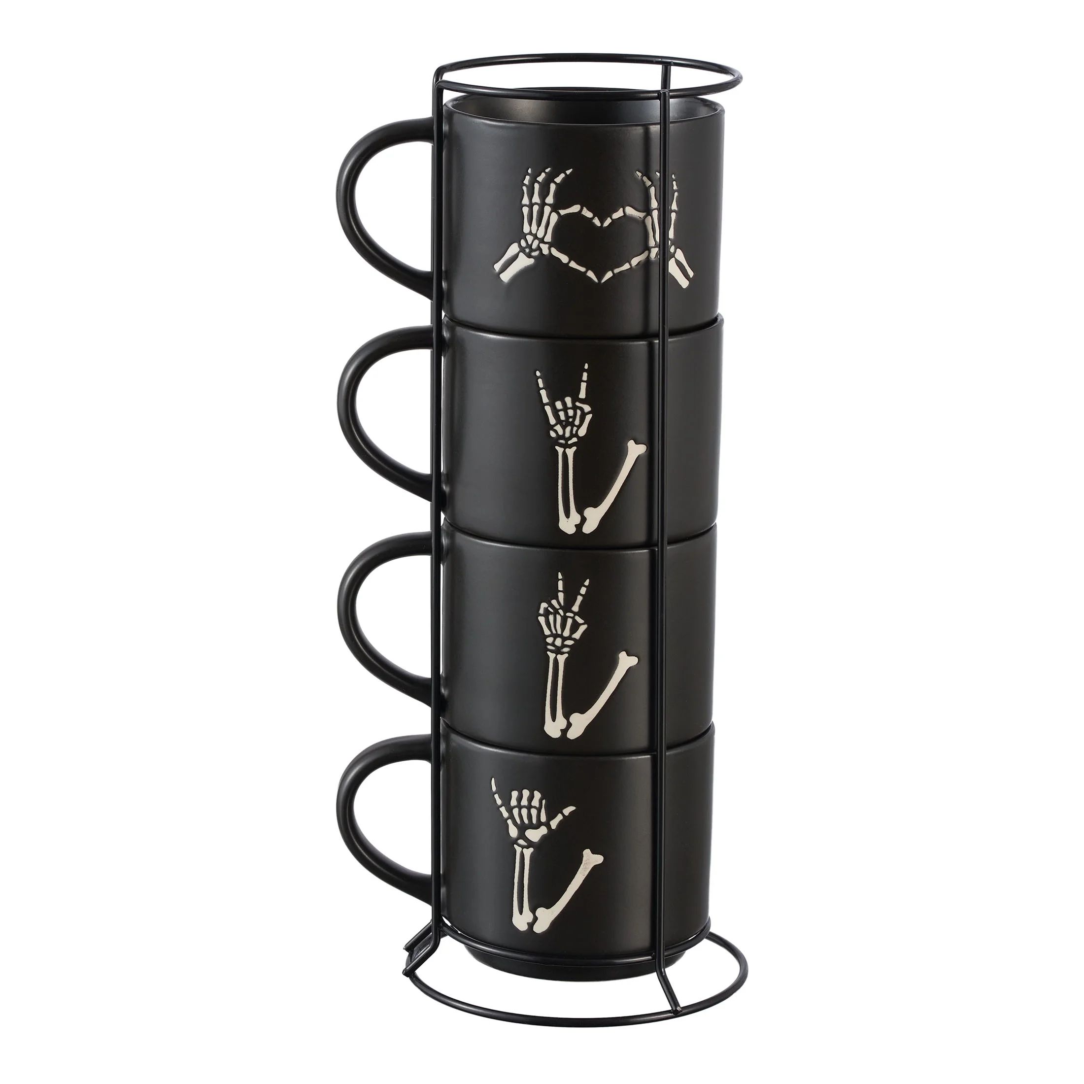 WAY TO CELEBRATE SKELLY HAND STACKABLE MUG SET - Walmart.com | Walmart (US)