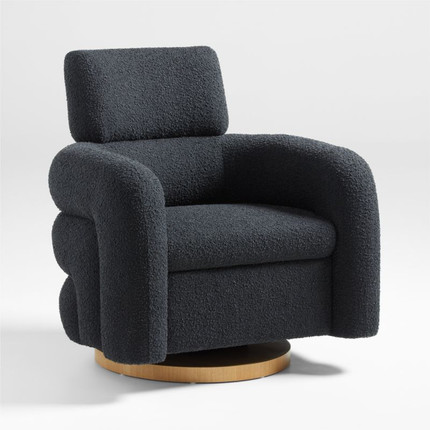 Click for more info about Snoozer Grey Boucle Swivel Nursery Glider Chair by Leanne Ford + Reviews | Crate & Kids