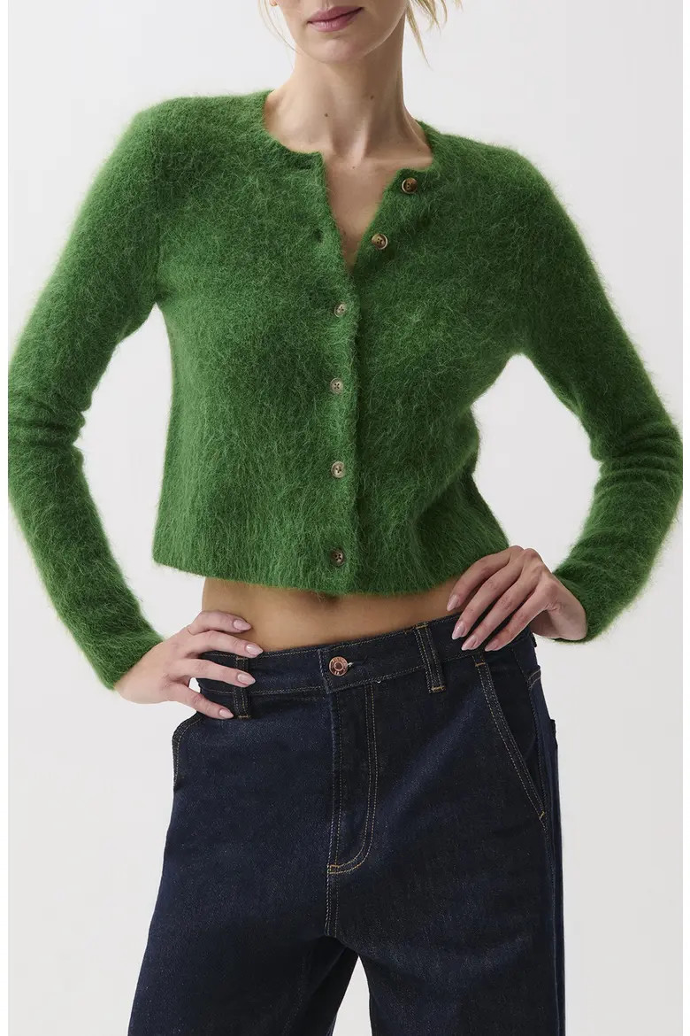 Pistola Yara Cardigan in Vivid Moss at Nordstrom, Size Medium | Nordstrom