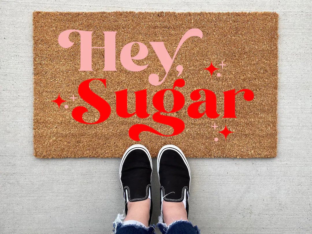 Hey Sugar Valentine's Day Doormat Valentine's Decor - Etsy | Etsy (US)